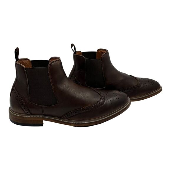 Florsheim Other - FLORSHEIM Streets WT Boot Size MENS 8M Brown Leather Wingtip Chelsea (11835-200)